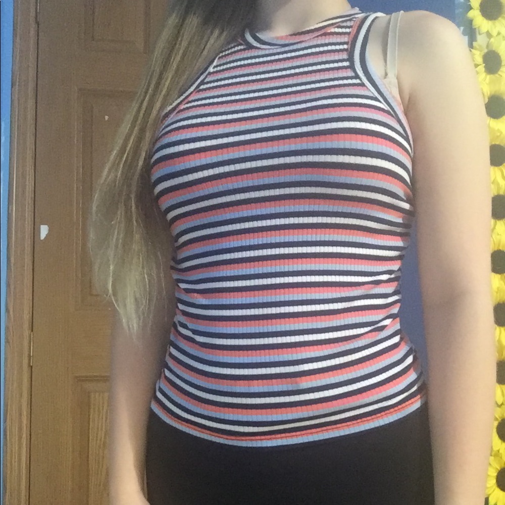 Striped fitted top